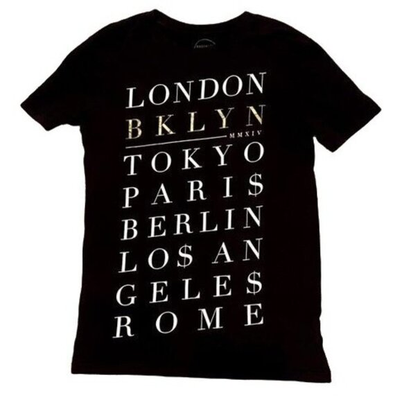 Brooklyn Calling N.Y.C Cotton Black Tee XS - Picture 1 of 5